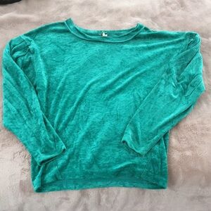 We The Free Teal Crew Neck Sweater